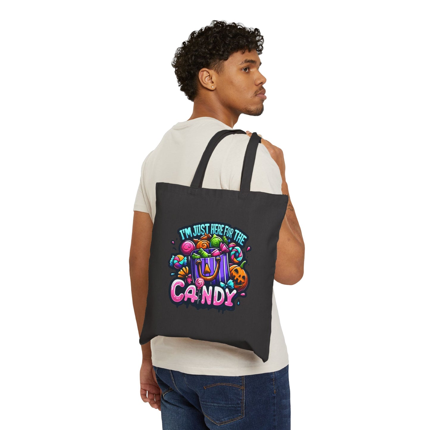 Here For The Candy Canvas Tote Bag