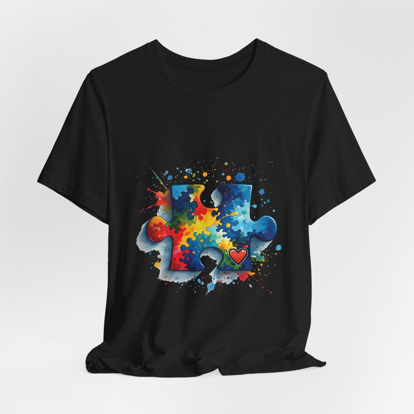 Paint Splatter Puzzle Piece Tee