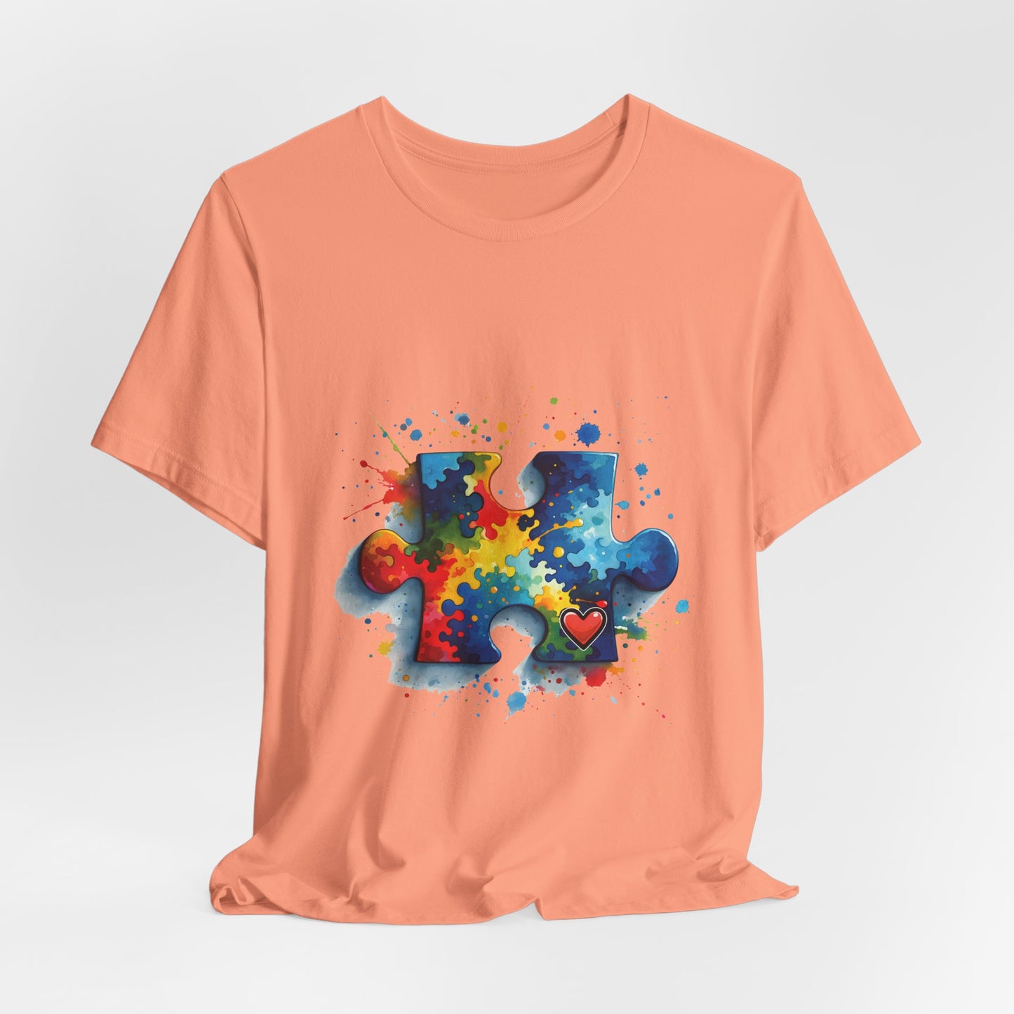 Paint Splatter Puzzle Piece Tee