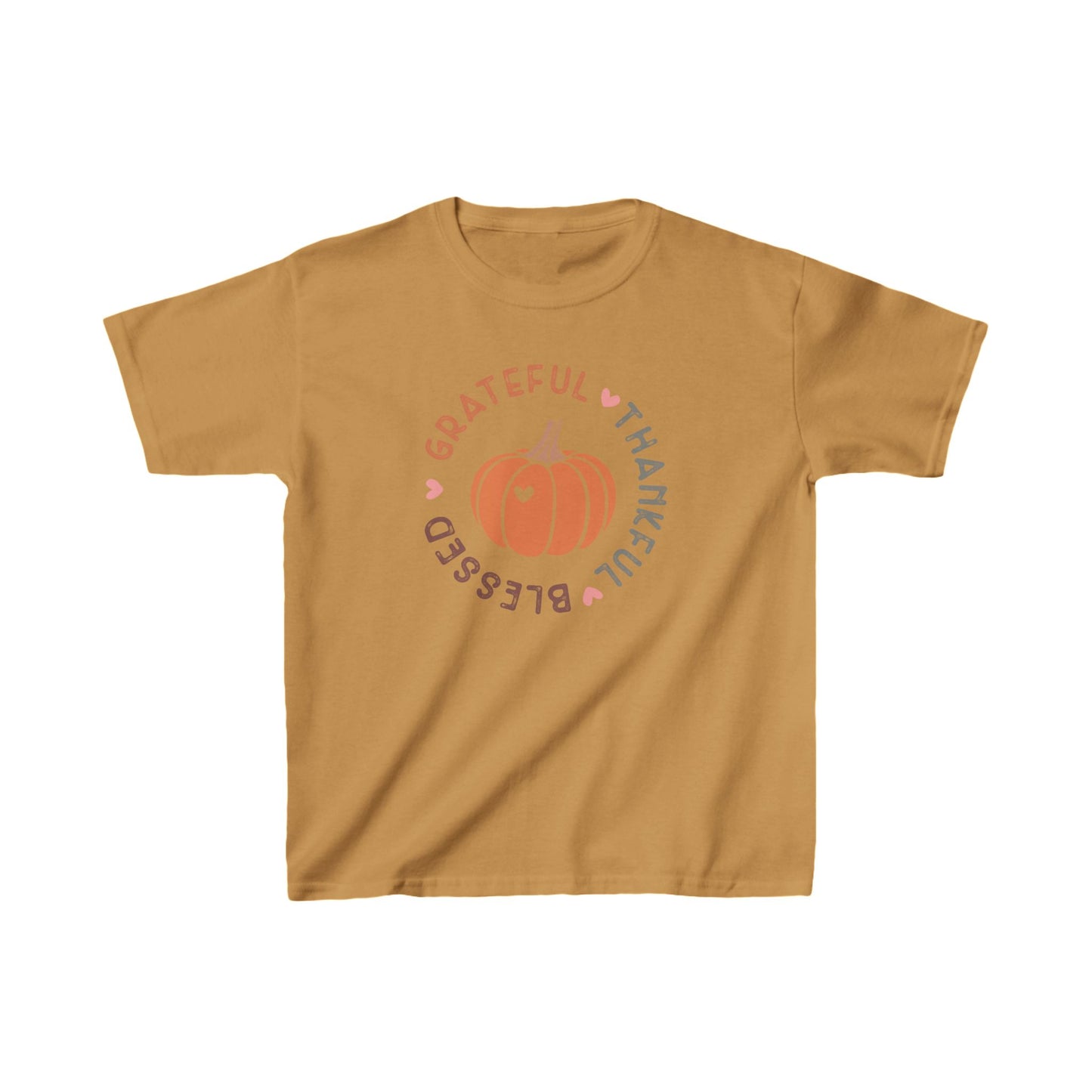 Thankful Grateful Blessed Kids Tee