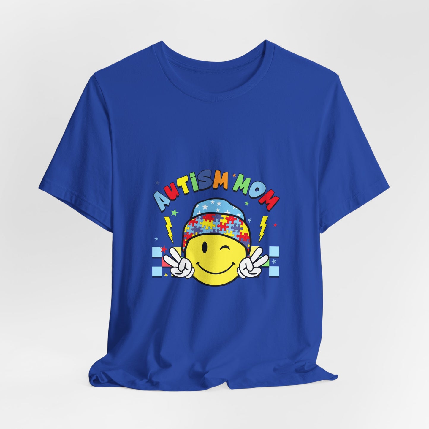 Smiley Face Autism Mom Tee