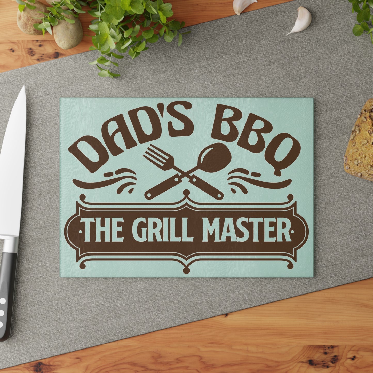 Dad's BBQ Glass Cutting Board