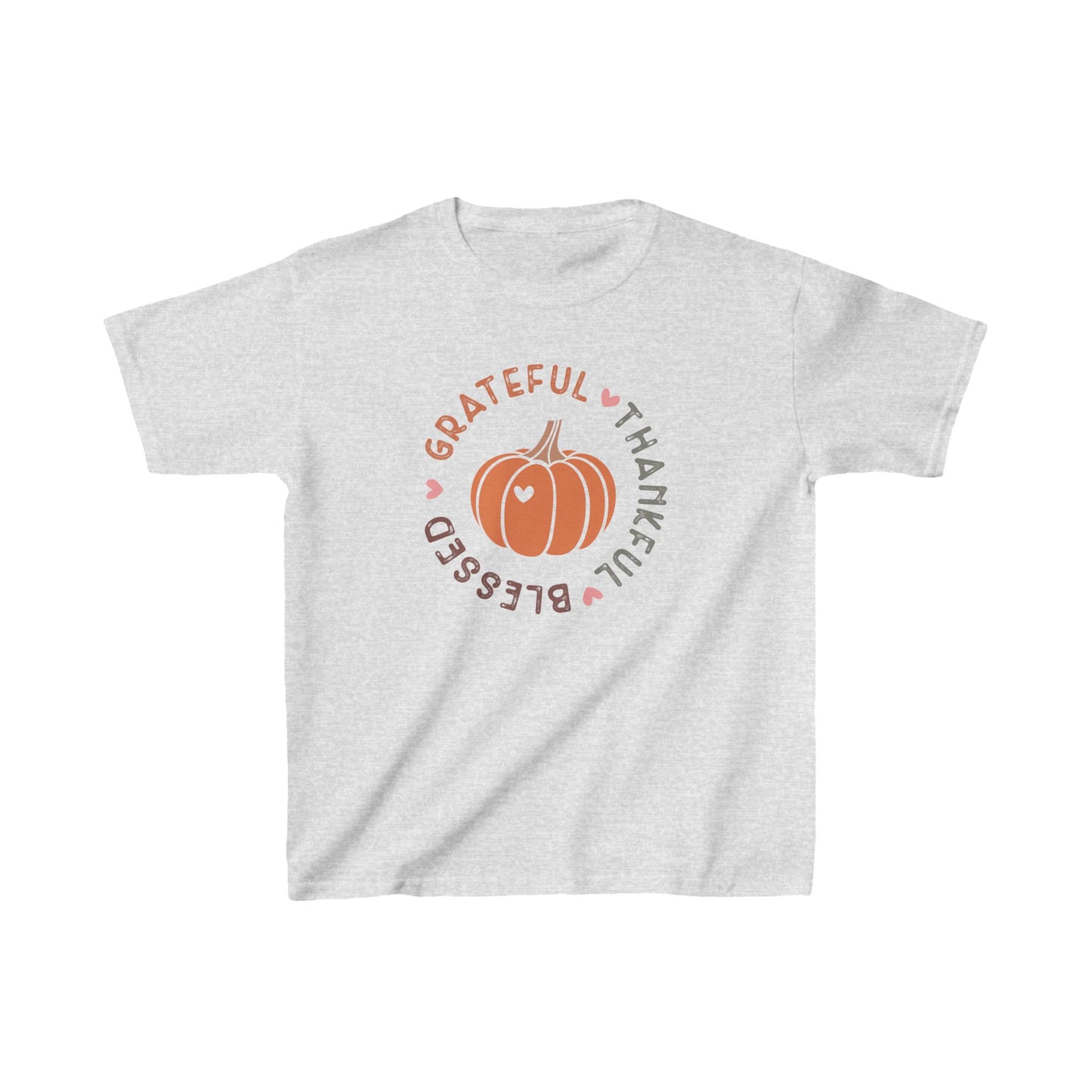 Thankful Grateful Blessed Kids Tee