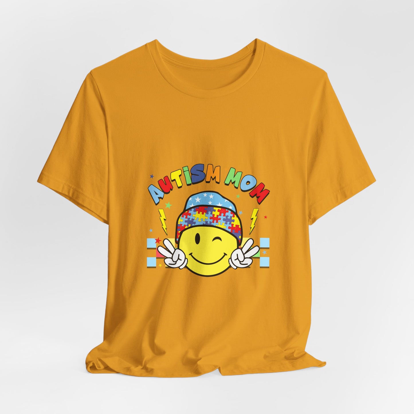 Smiley Face Autism Mom Tee