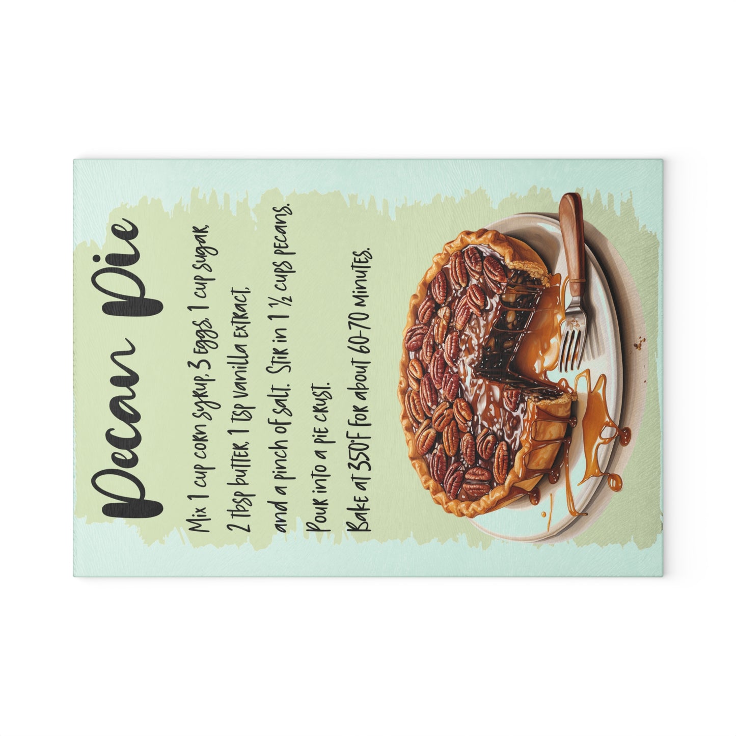 Pecan Pie Glass Cutting Board