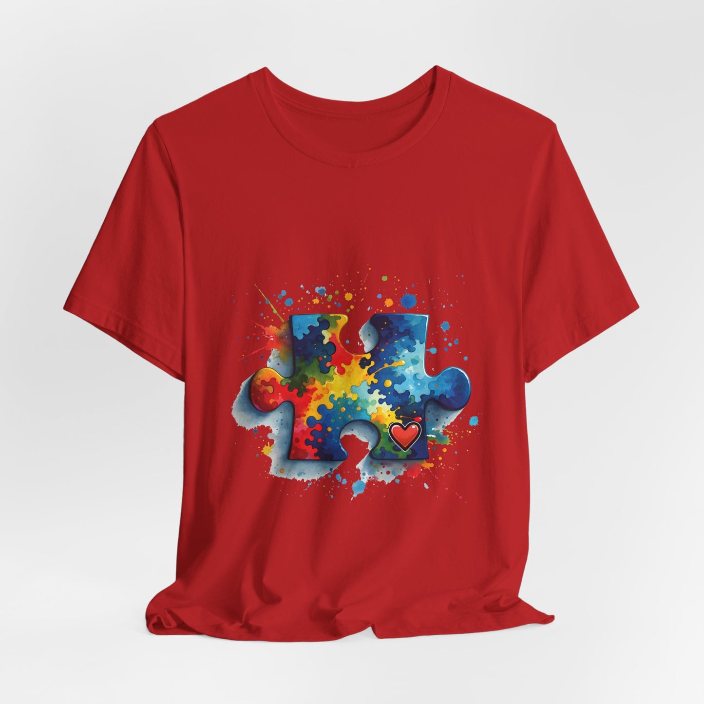 Paint Splatter Puzzle Piece Tee