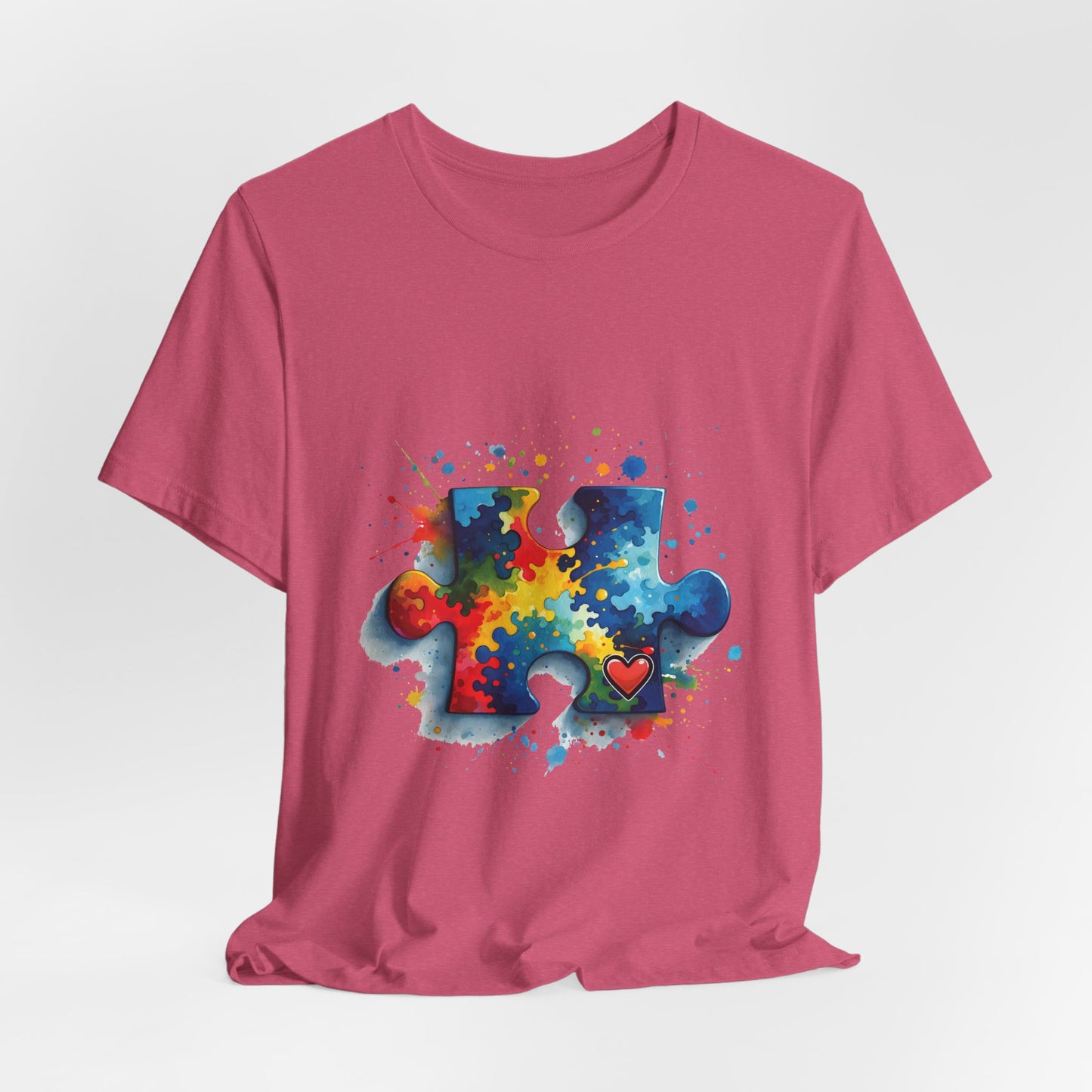 Paint Splatter Puzzle Piece Tee