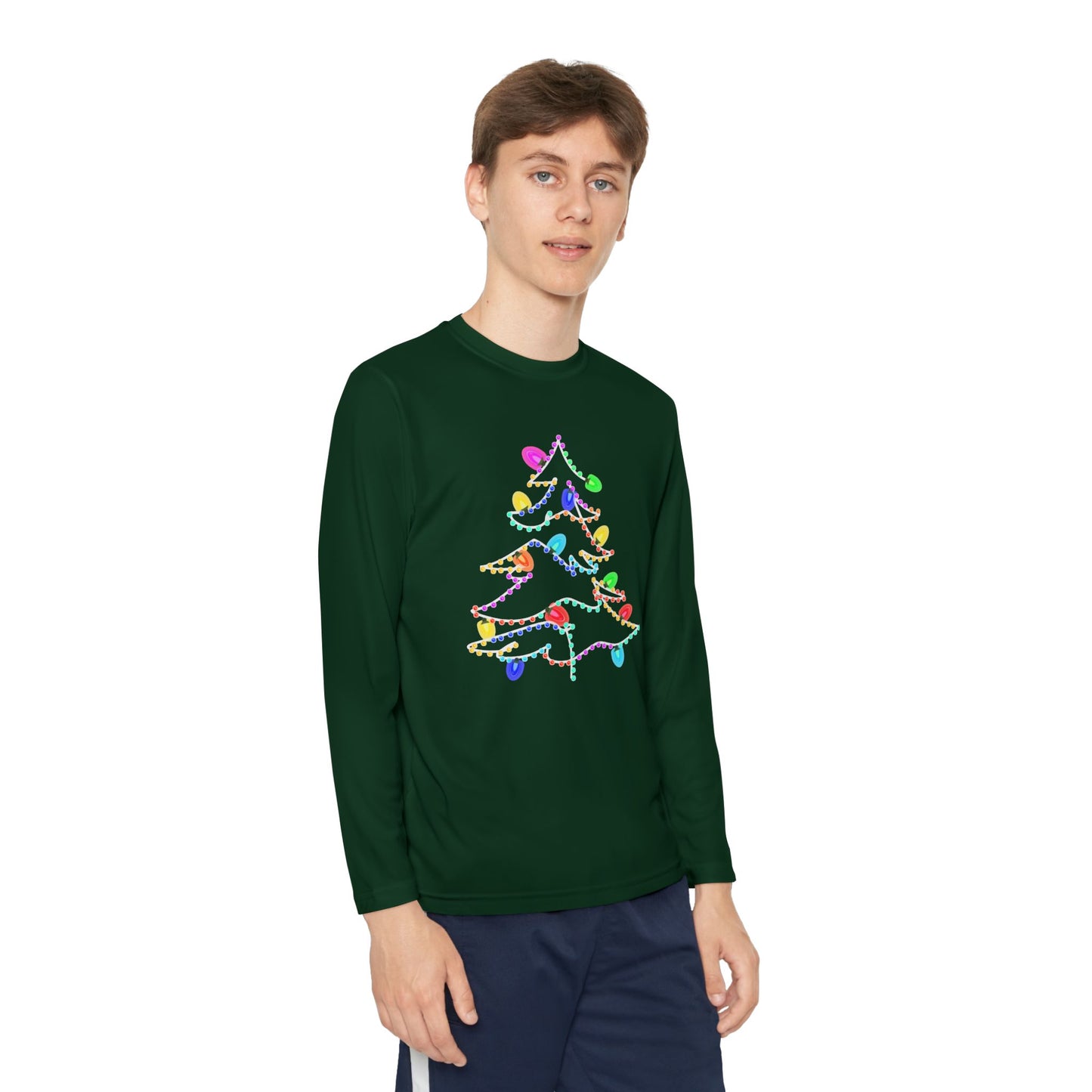 Christmas Lights Kids Long Sleeve Tee