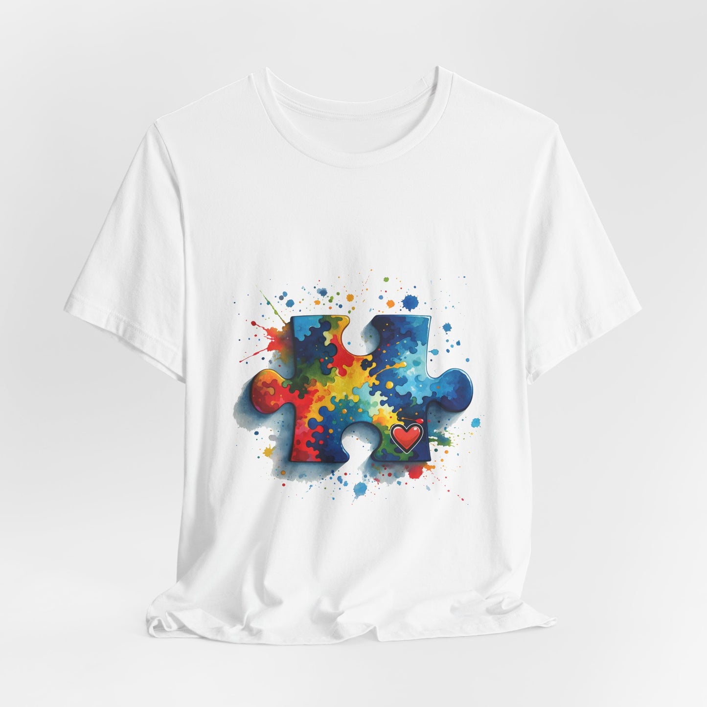 Paint Splatter Puzzle Piece Tee