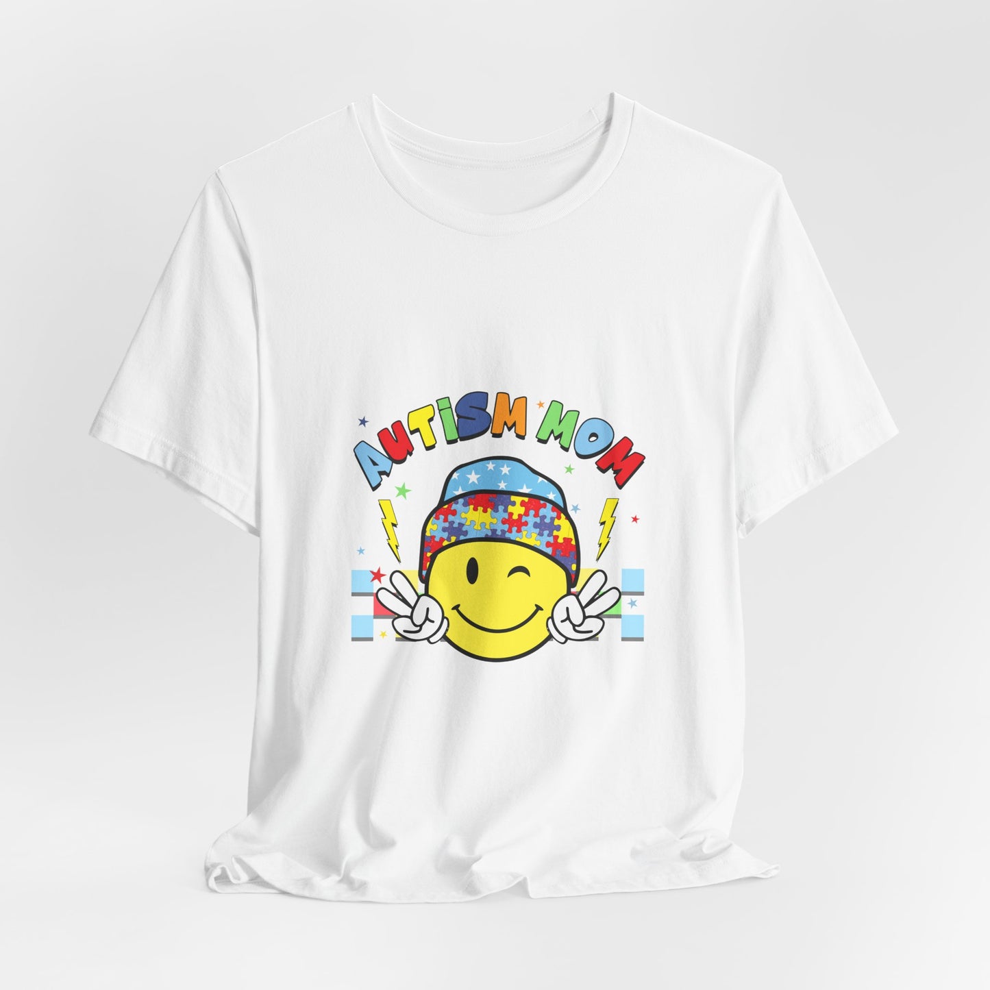 Smiley Face Autism Mom Tee