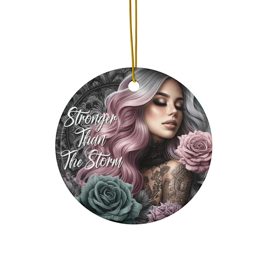 Stronger Than The Storm Ceramic Ornament