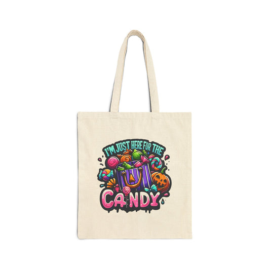 Here For The Candy Canvas Tote Bag