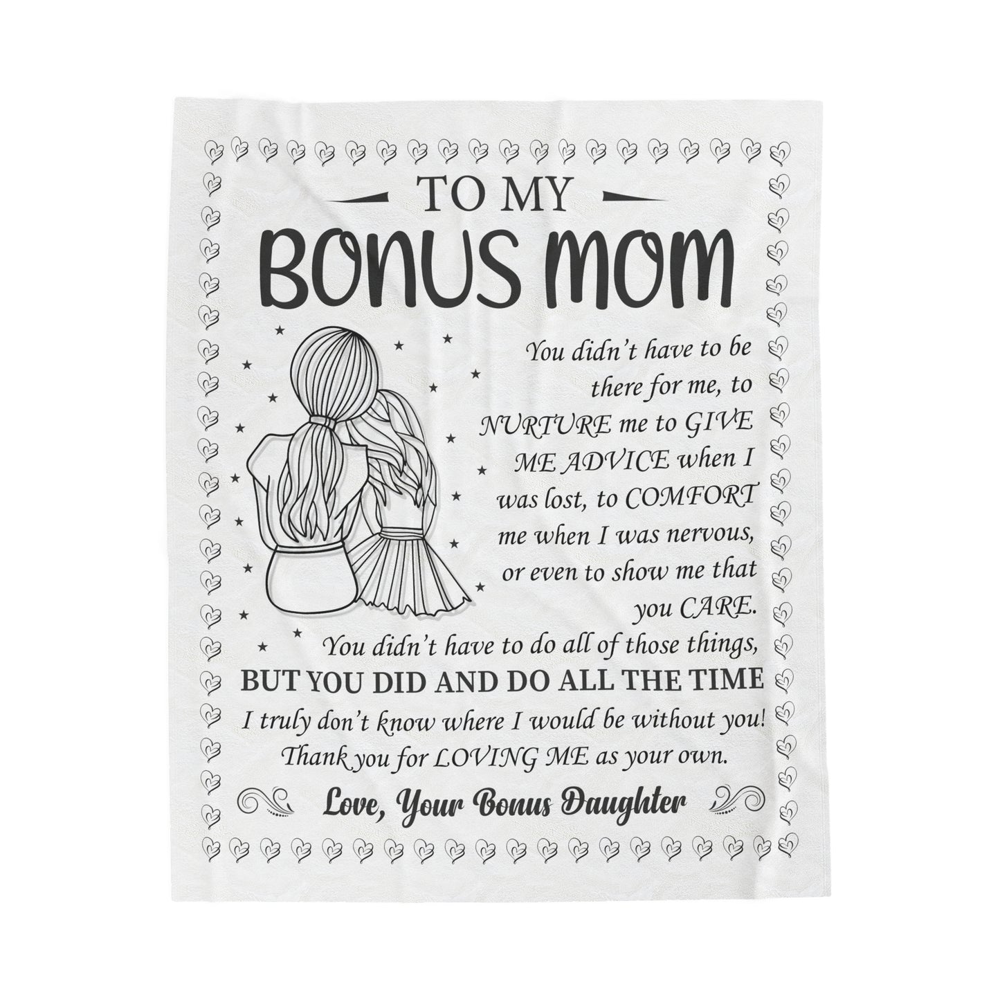 To My Bonus Mom Blanket