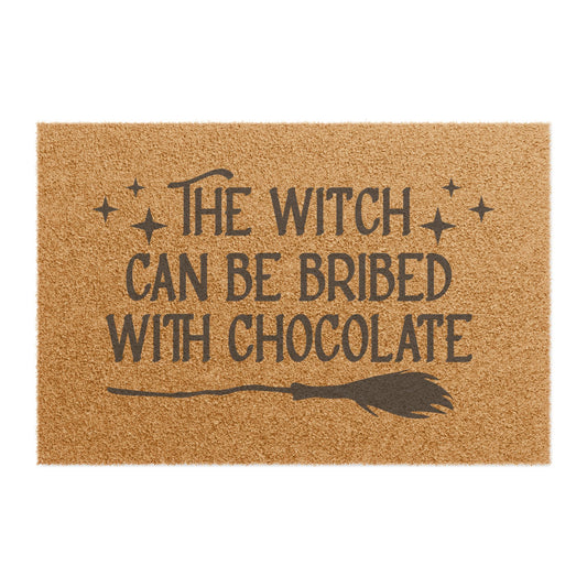 The Witch Can Be Bribed With Chocolate Doormat