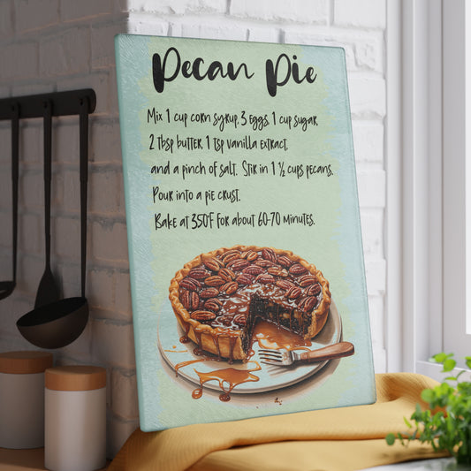 Pecan Pie Glass Cutting Board