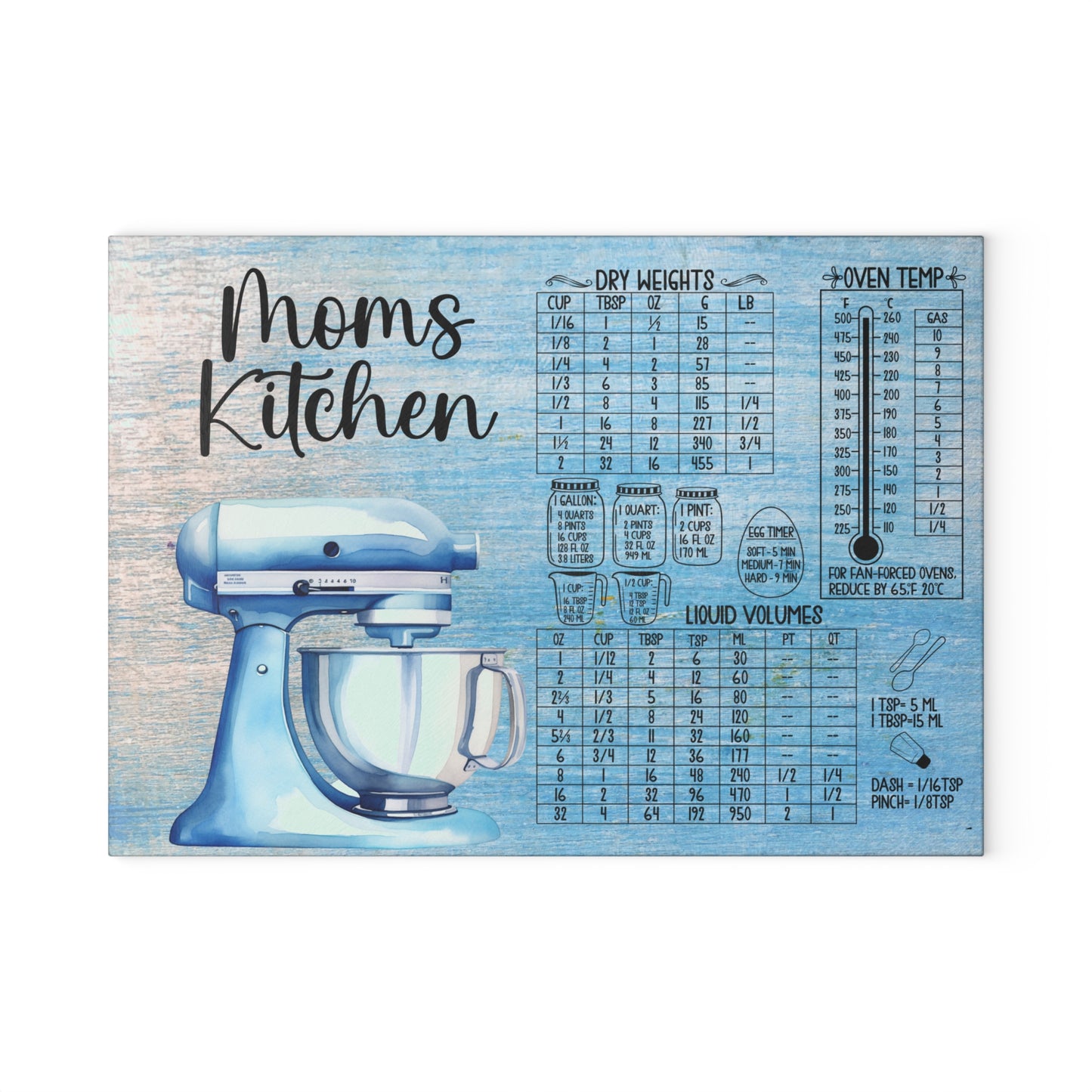 Mom's Kitchen Glass Cutting Board