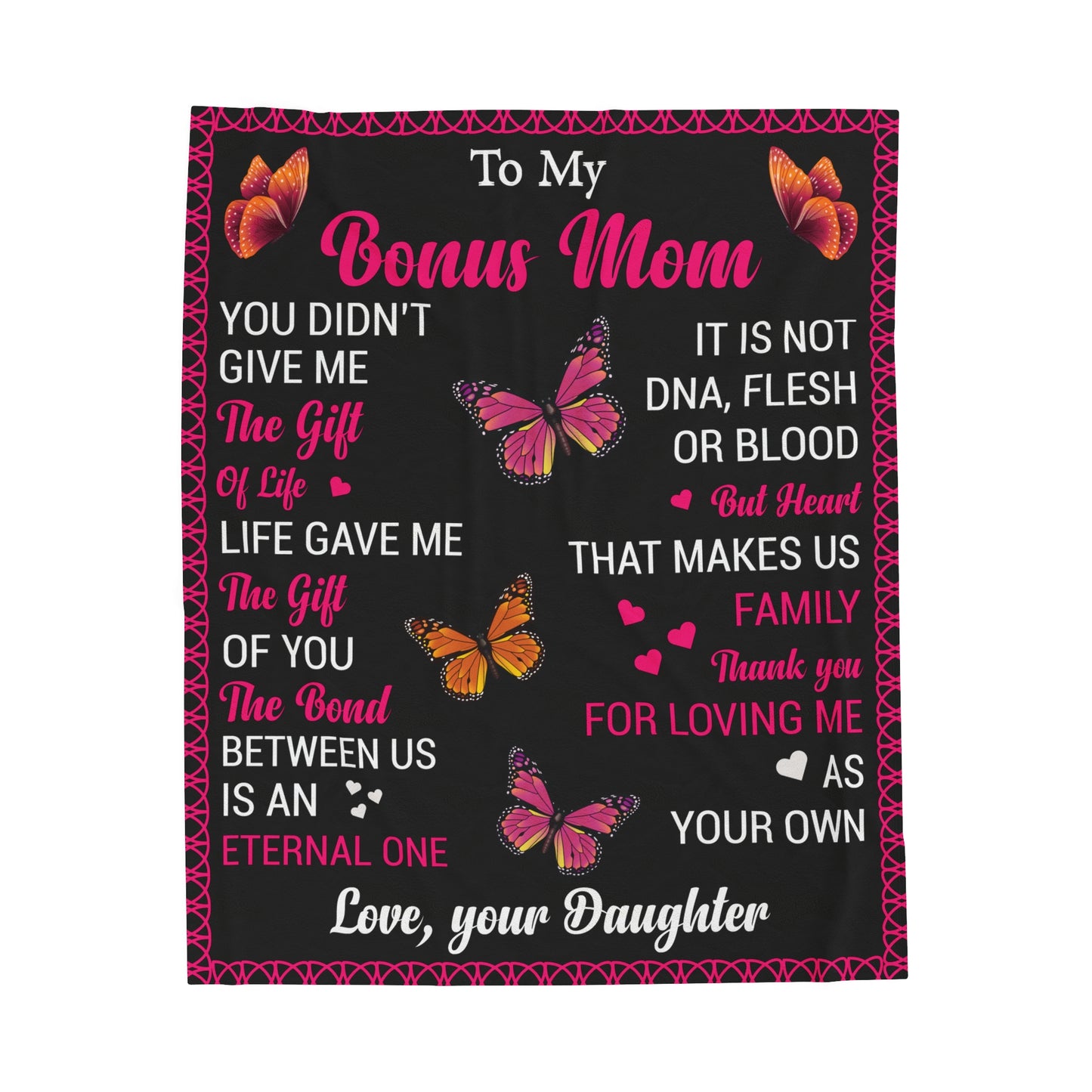 To My Bonus Mom Blanket