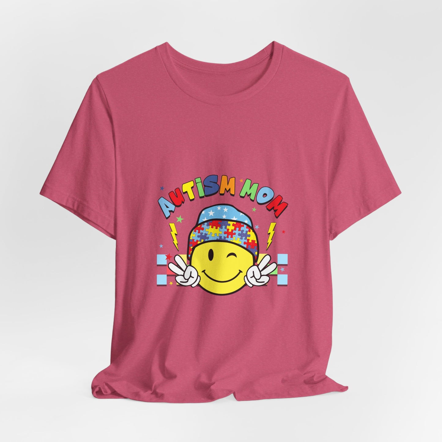 Smiley Face Autism Mom Tee