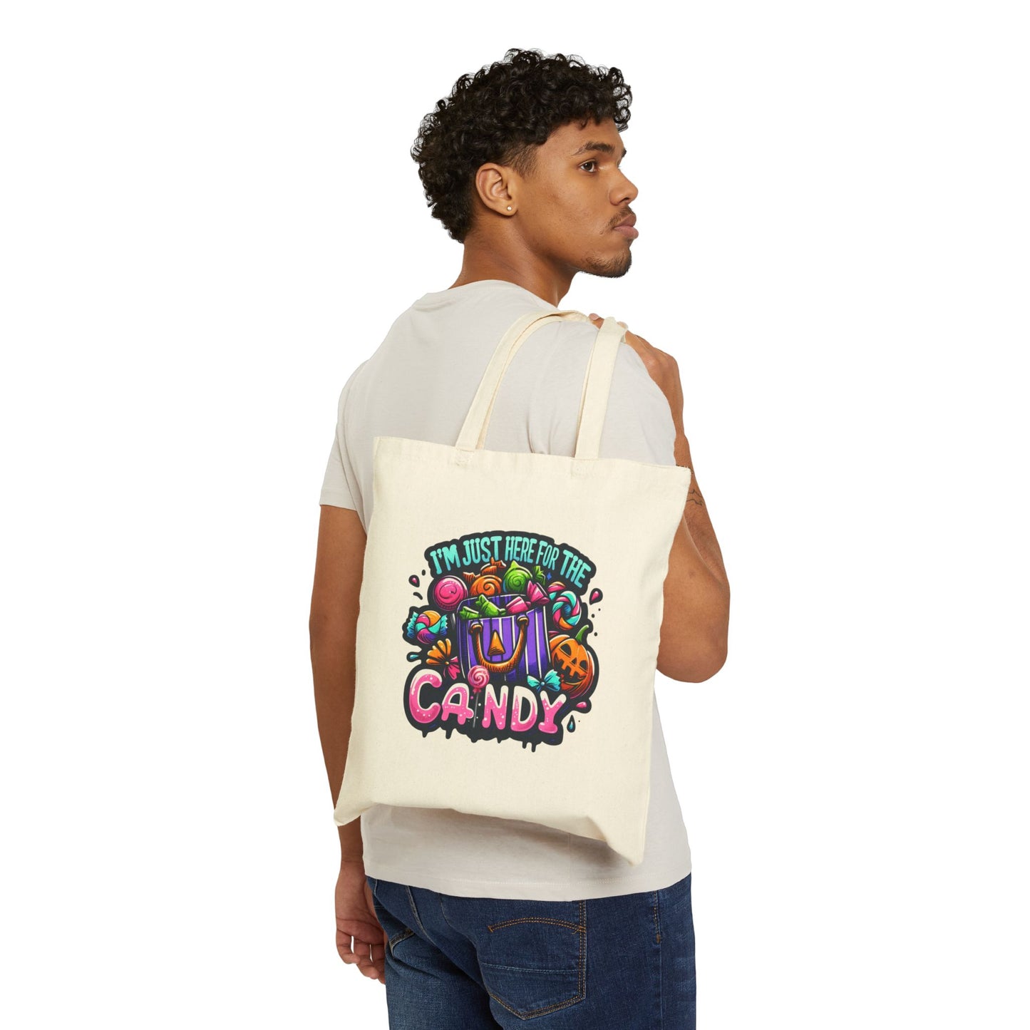 Here For The Candy Canvas Tote Bag