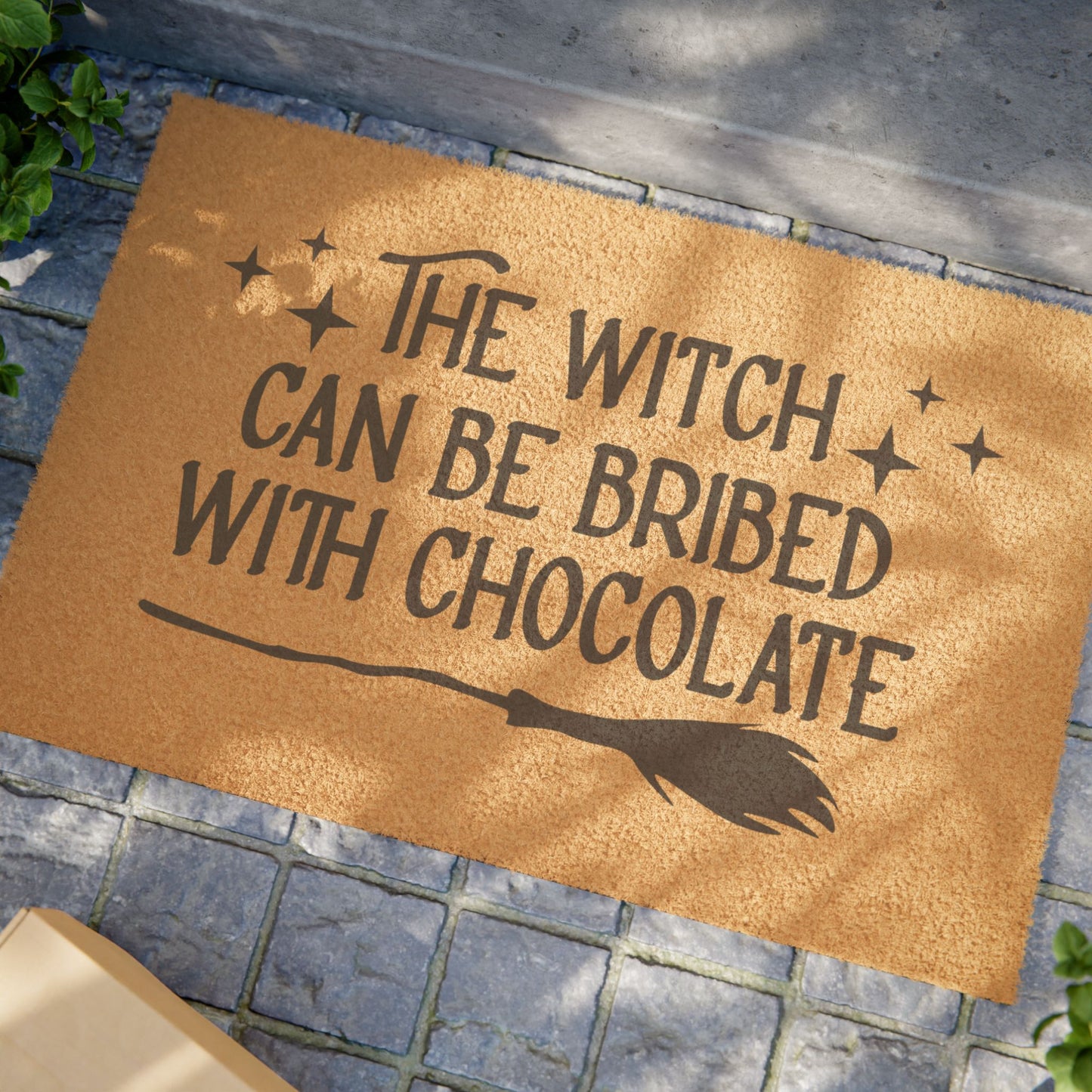 The Witch Can Be Bribed With Chocolate Doormat