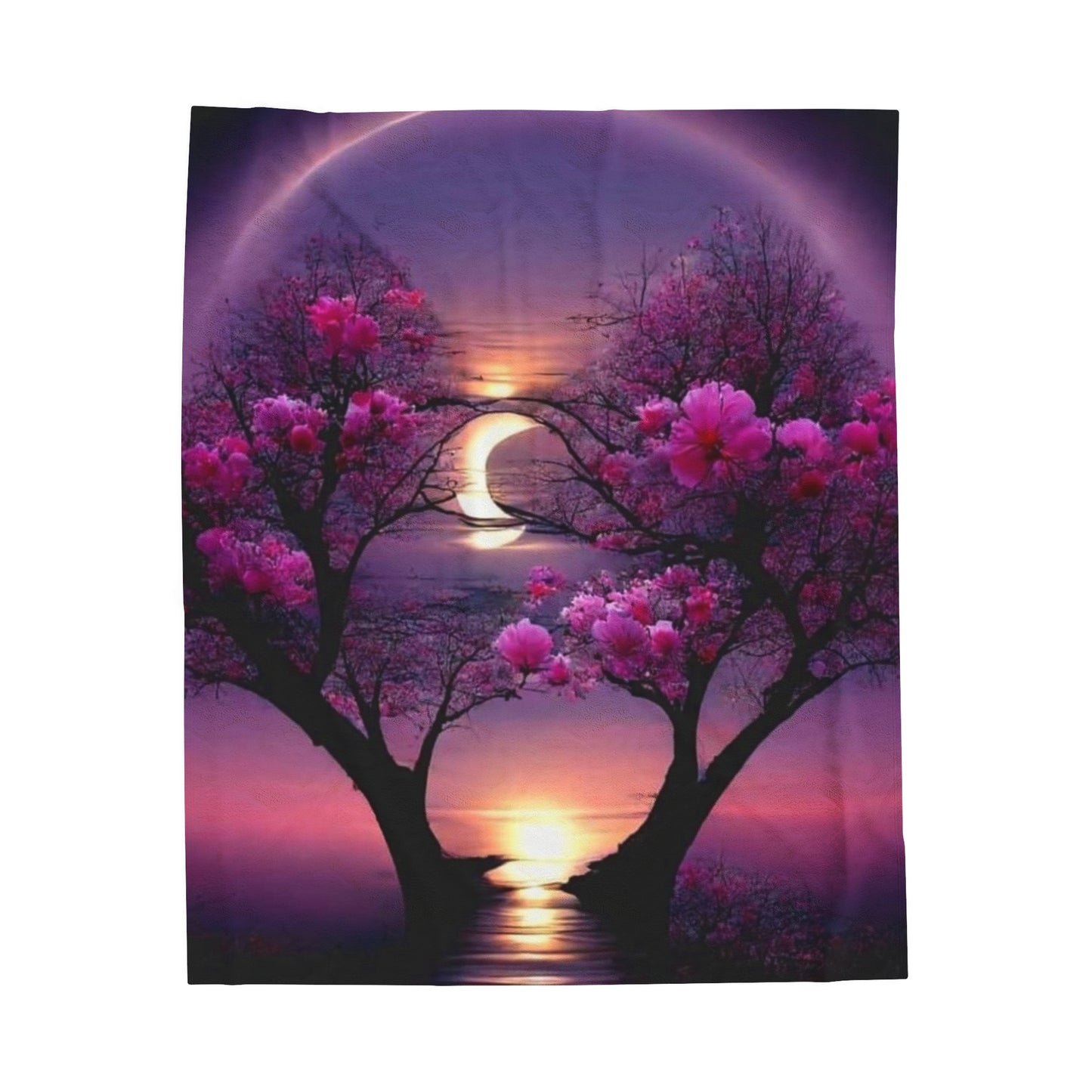 Purple Cherry Blossom Blanket