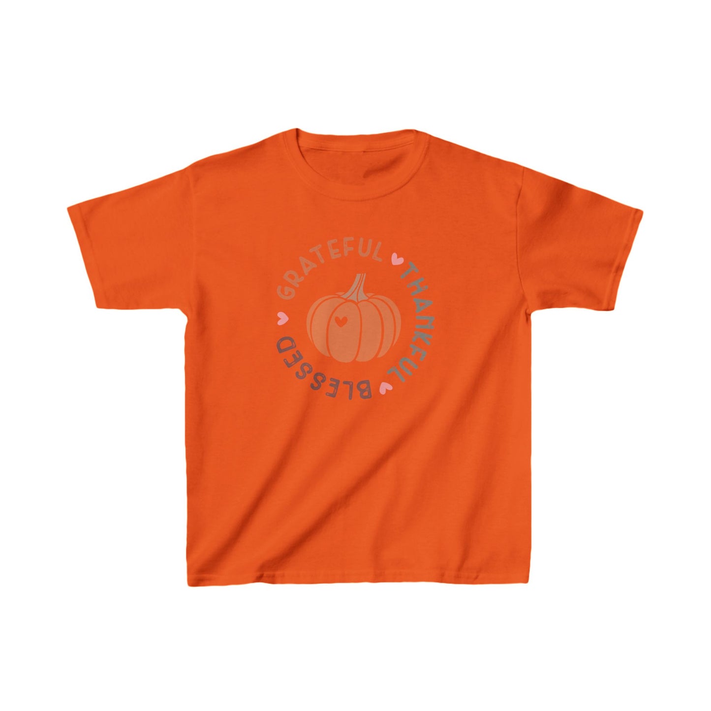 Thankful Grateful Blessed Kids Tee