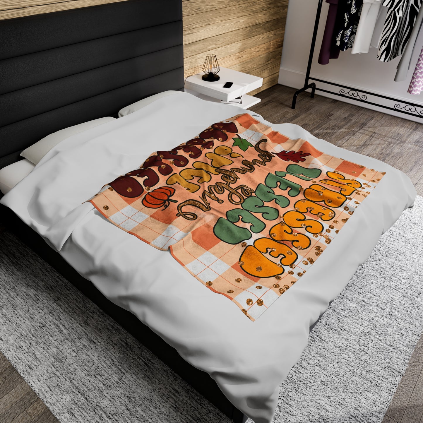 Stressed Blessed & Pumpkin Spice Obsessed Blanket