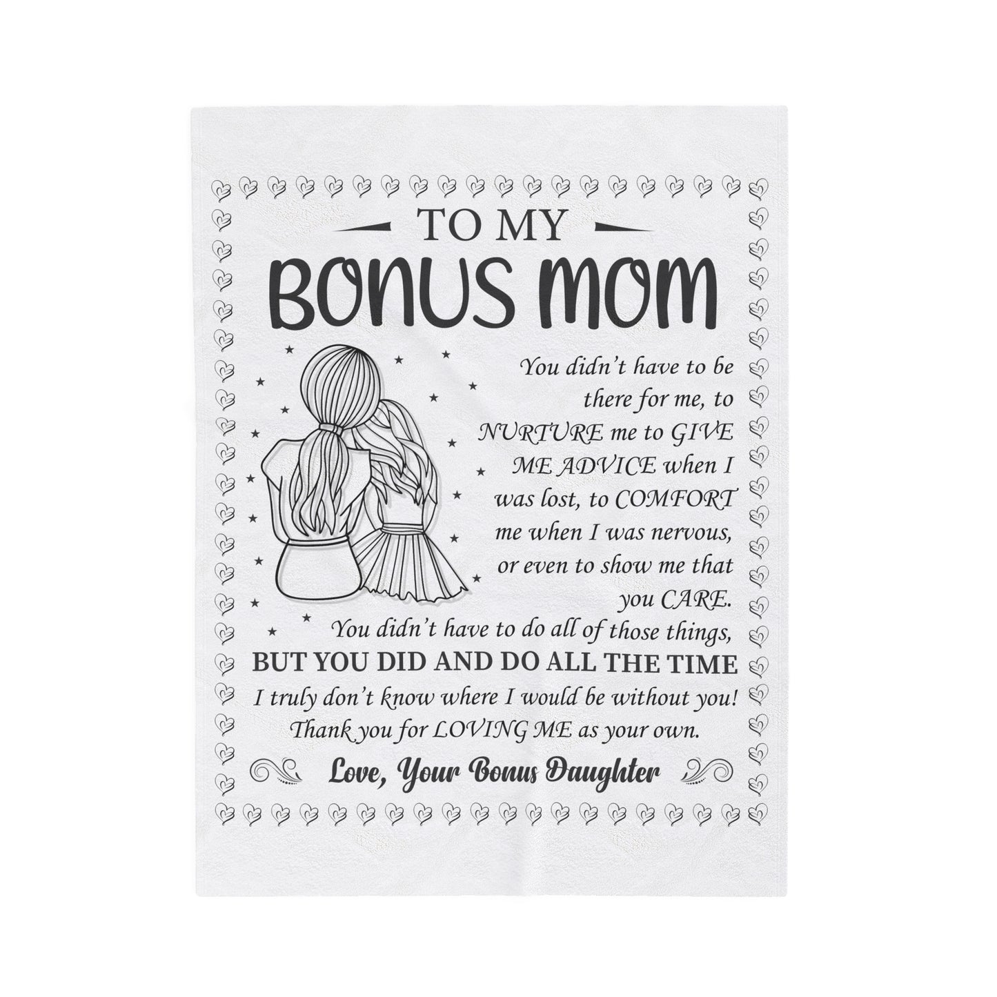 To My Bonus Mom Blanket