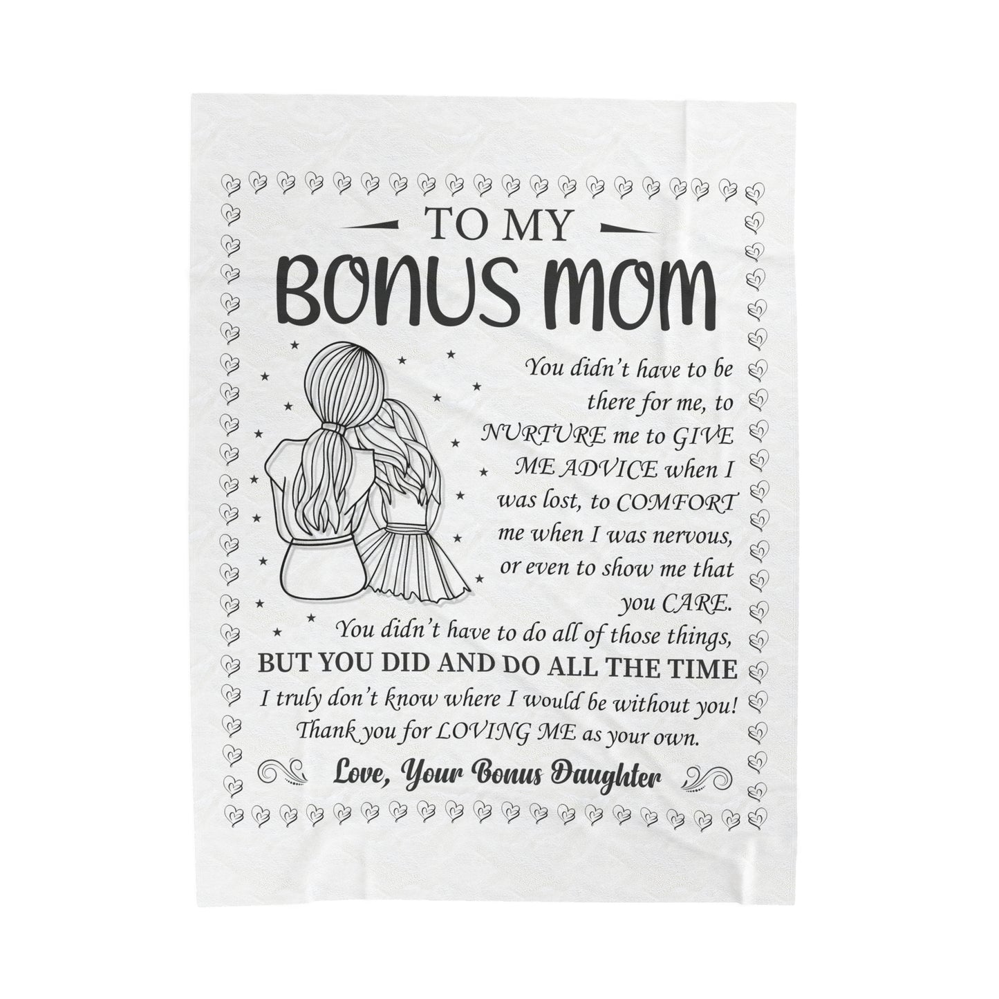 To My Bonus Mom Blanket