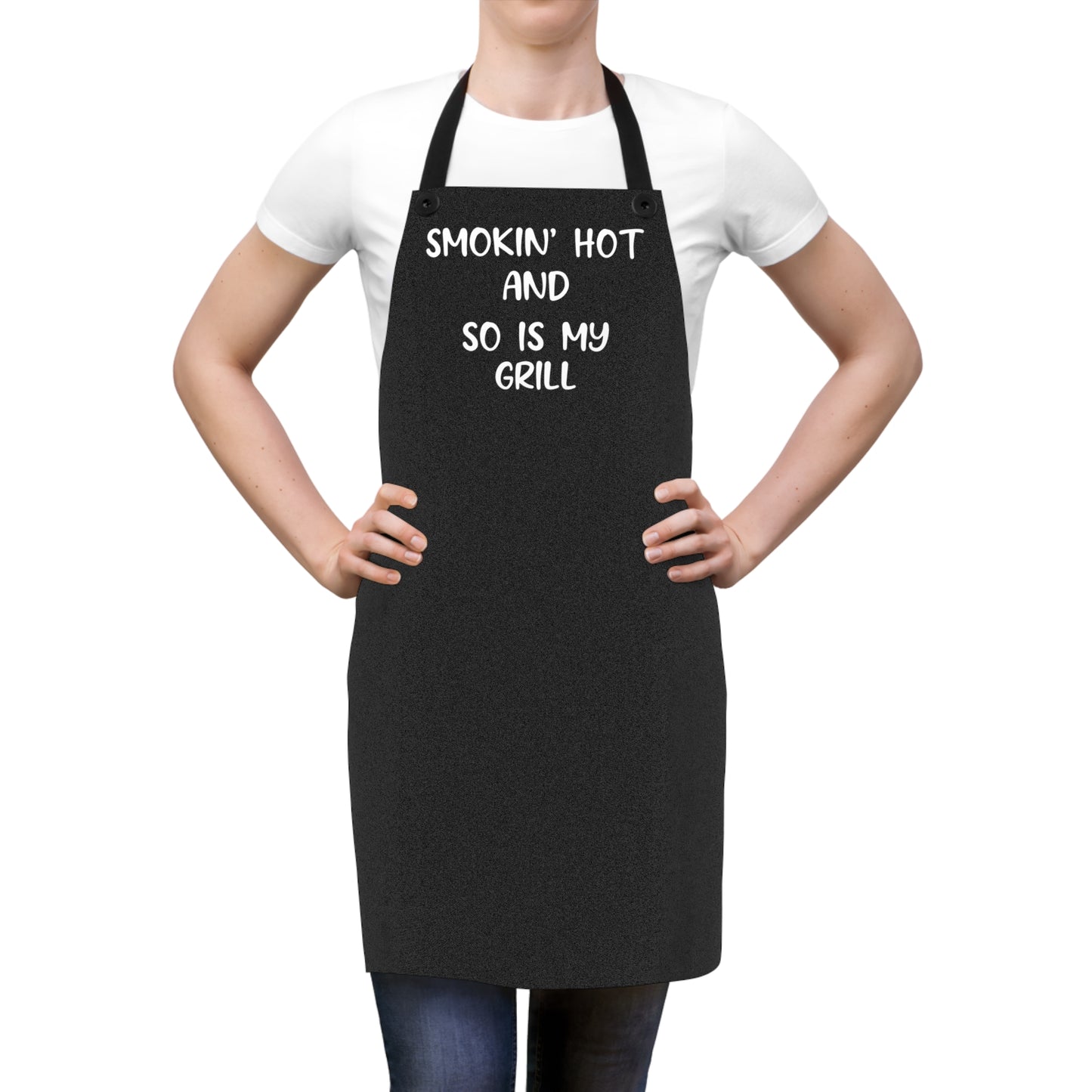 Smokin' Hot-Black Apron