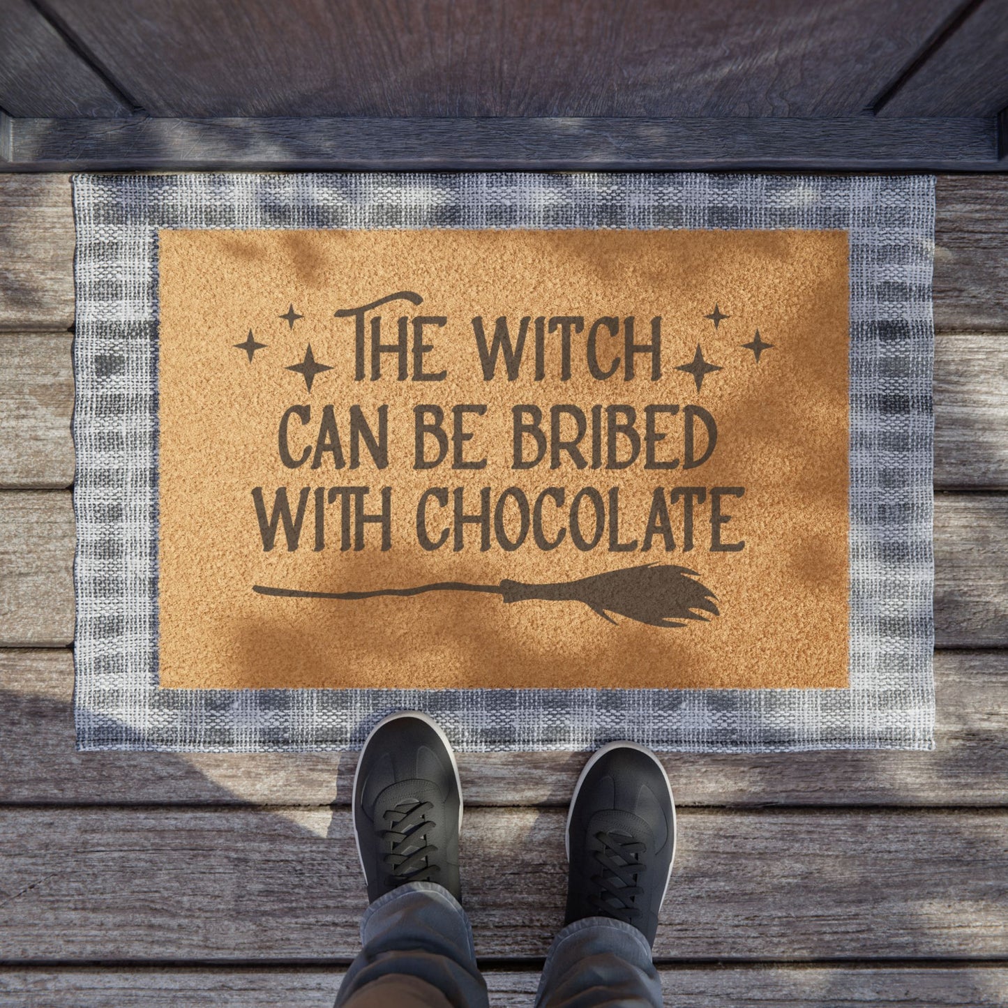 The Witch Can Be Bribed With Chocolate Doormat